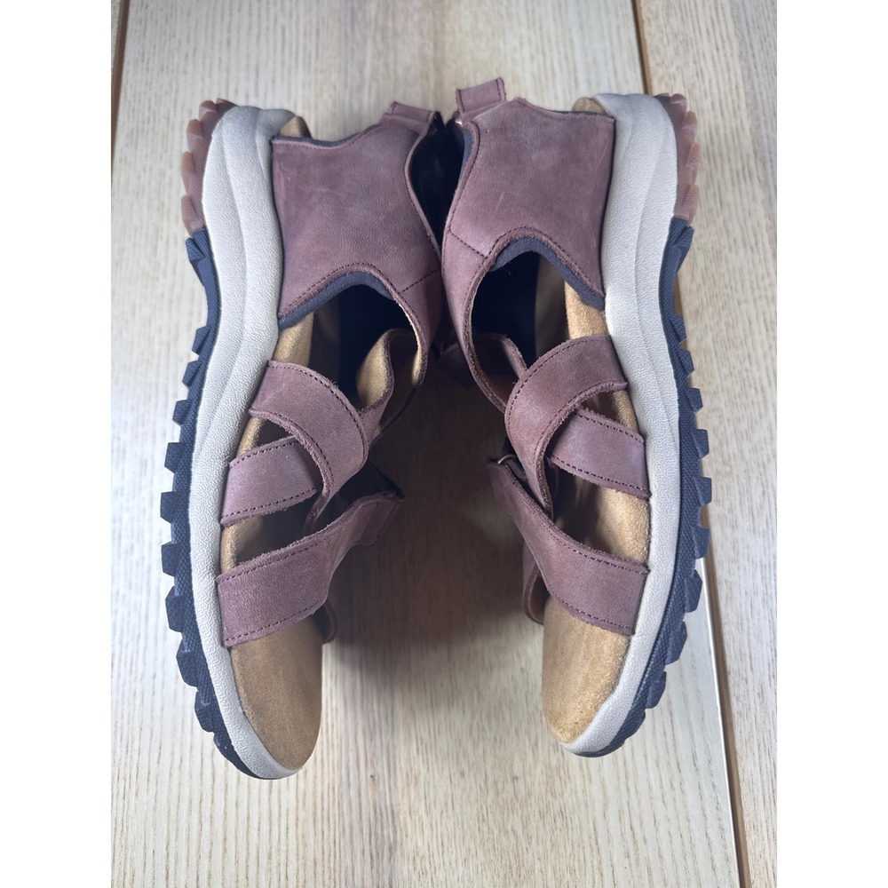 Strole Soft Stride Brown Leather Strappy Comfort Walking Sandals Womens 10 - Picture 5 of 7